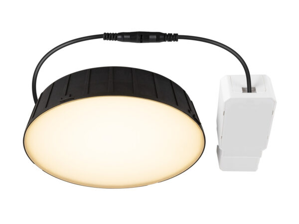 Czarny downlight V 200 LED, okrągła oprawa sufitowa