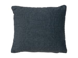 Miniaturka 4 - Duża poduszka dekoracyjna prostokątna 65 × 55 cm w gładkiej, grafitowej tkaninie – białe tło
