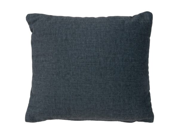 Duża poduszka dekoracyjna prostokątna 65 × 55 cm w gładkiej, grafitowej tkaninie – białe tło