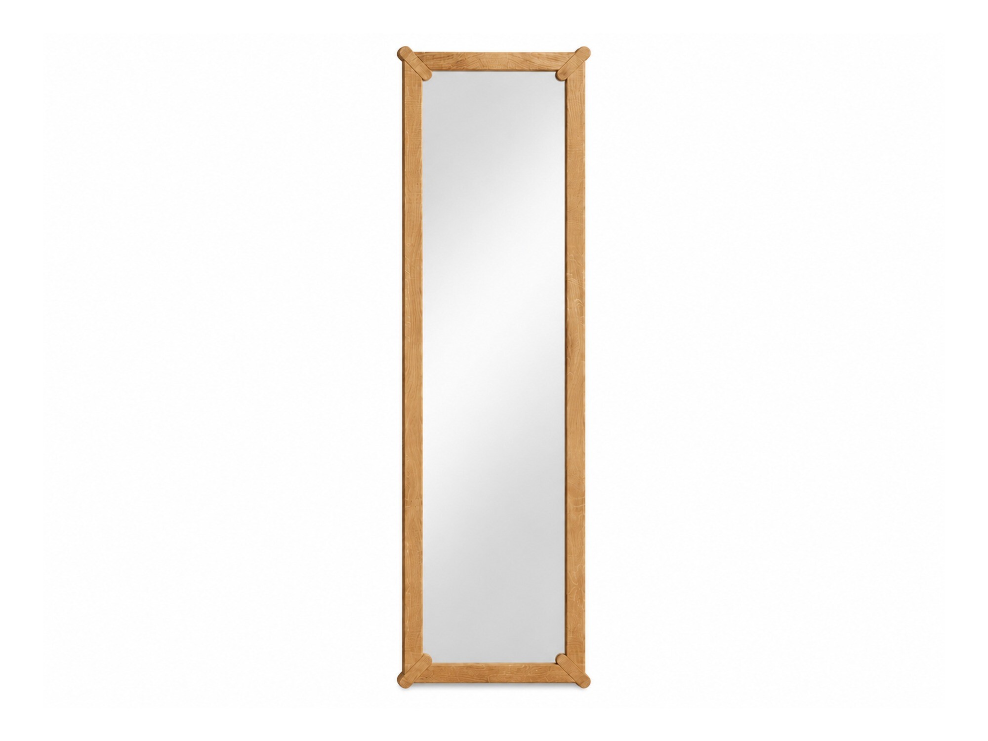 Duże lustro wiszące Daverna 179 cm w dębowej ramie w kolorze naturalnego dębu – zdjęcie produktu na białym tle