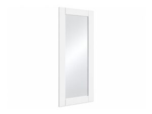Miniaturka 4 - Duże lustro wiszące w białej ramie Ingrid 47 cm – zdjęcie produktu na białym tle