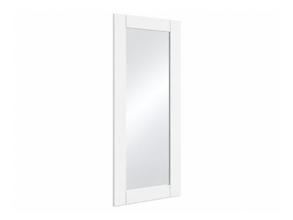 Duże lustro wiszące w białej ramie Ingrid 47 cm – zdjęcie produktu na białym tle