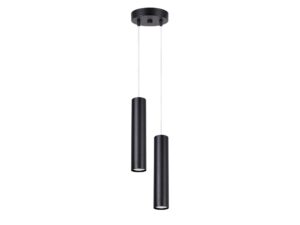 Miniaturka 7 - Dwupunktowa lampa wisząca Vireza 118 cm czarny na białym tle