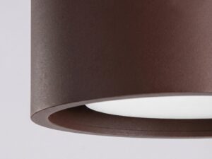 Miniaturka 22 - Dwupunktowy plafon Modessa 21 cm brązowy – krawędź klosza w zbliżeniu