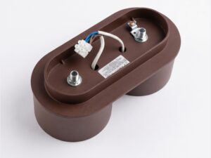 Miniaturka 24 - Dwupunktowy plafon Modessa 21 cm brązowy – podstawa montażowa z przewodem