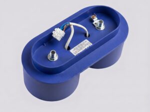 Miniaturka 66 - Dwupunktowy plafon Modessa 21 cm ultramaryna – podstawa montażowa z przewodem