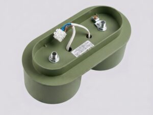 Miniaturka 59 - Dwupunktowy plafon Modessa 21 cm zielony oliwkowy – podstawa montażowa z przewodem