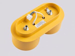 Miniaturka 38 - Dwupunktowy plafon Modessa 21 cm żółty – podstawa montażowa z przewodem