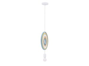 Miniaturka 1 - Lampa wisząca Kolorowe obręcze osiem pierścieni w ujęciu bocznym