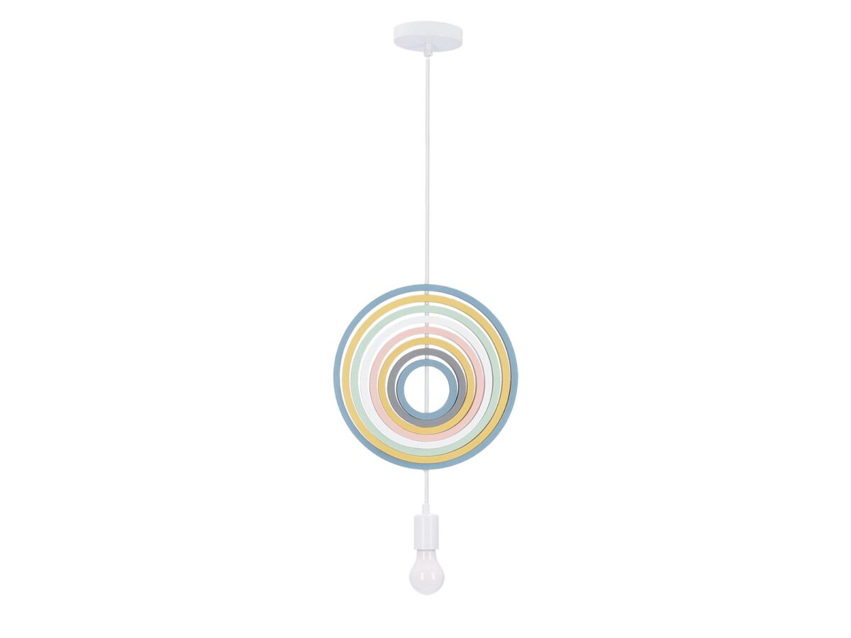 Lampa wisząca dziecięca Kolorowe obręcze 8 kół