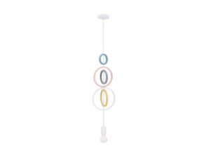 Miniaturka 3 - Lampa wisząca Kolorowe obręcze pięć kół z obróconymi pod kątem pierścieniami