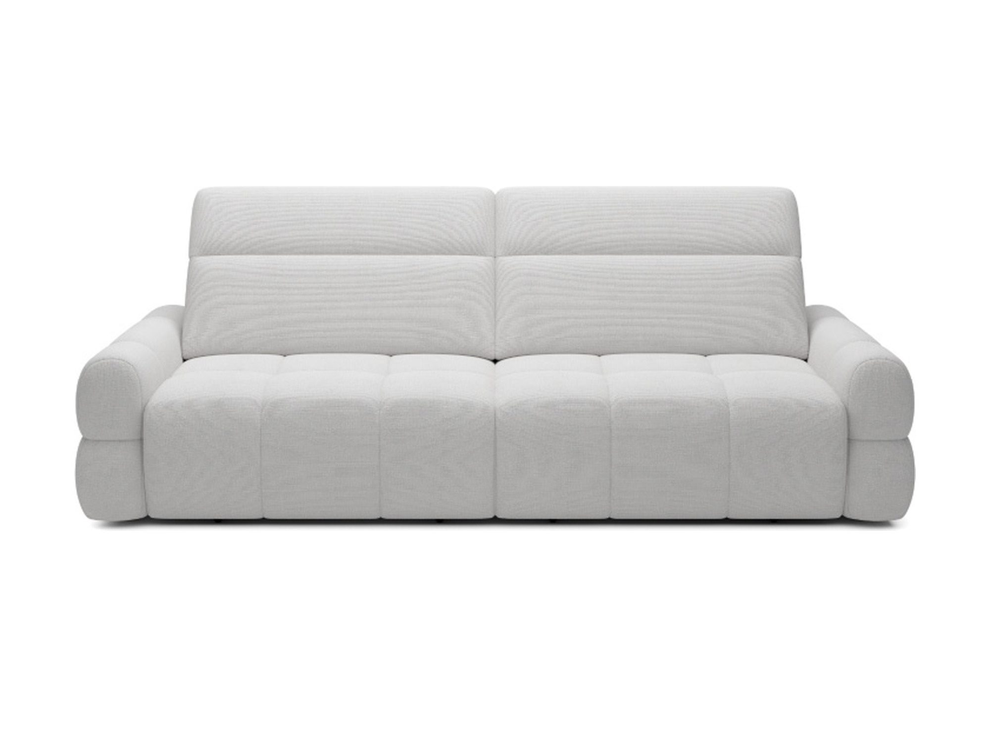 Sofa Marello 264 cm z dwoma zagłówkami na białym tle