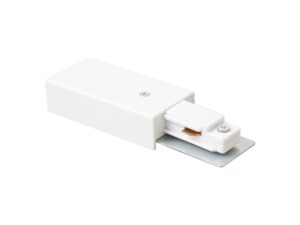 Miniaturka 3 - Biały element zasilający do szynoprzewodu jednofazowego z bliska