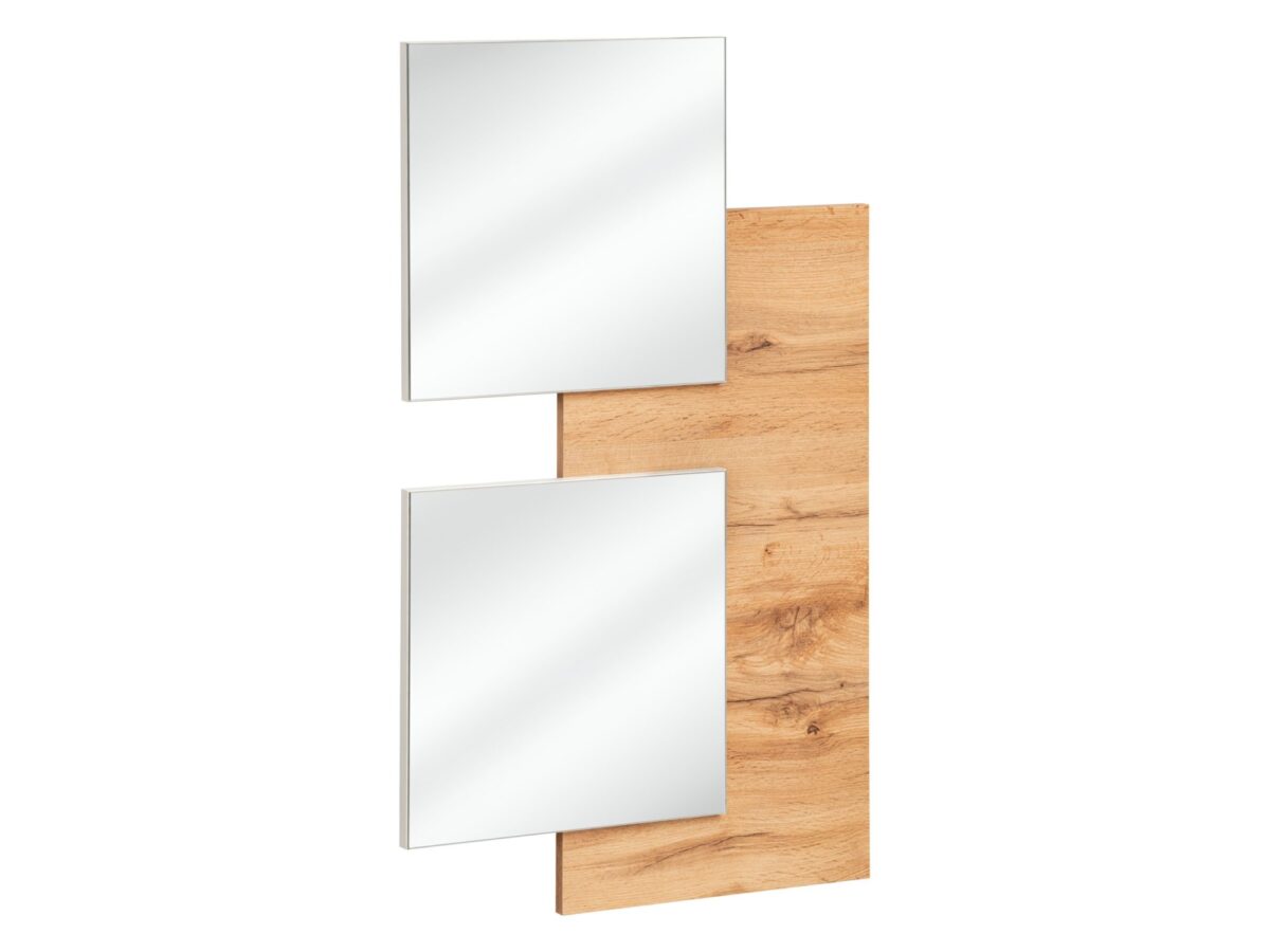 Panel ścienny z 2 lustrami Elyvero 60 cm dąb Wotan