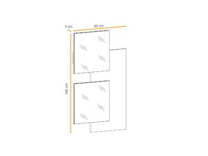 Miniaturka 1 - Panel ścienny z 2 lustrami Elyvero 60 cm dąb Wotan – zdjęcie 2