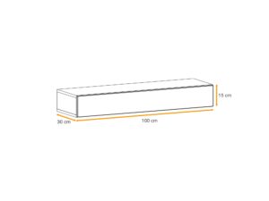 Miniaturka 3 - Szafka wisząca z szufladą Elyvero 100 cm dąb Wotan – zdjęcie 2