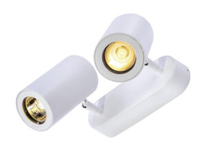 Miniaturka 3 - Lampa Enola-B biała – dwa reflektory na listwie