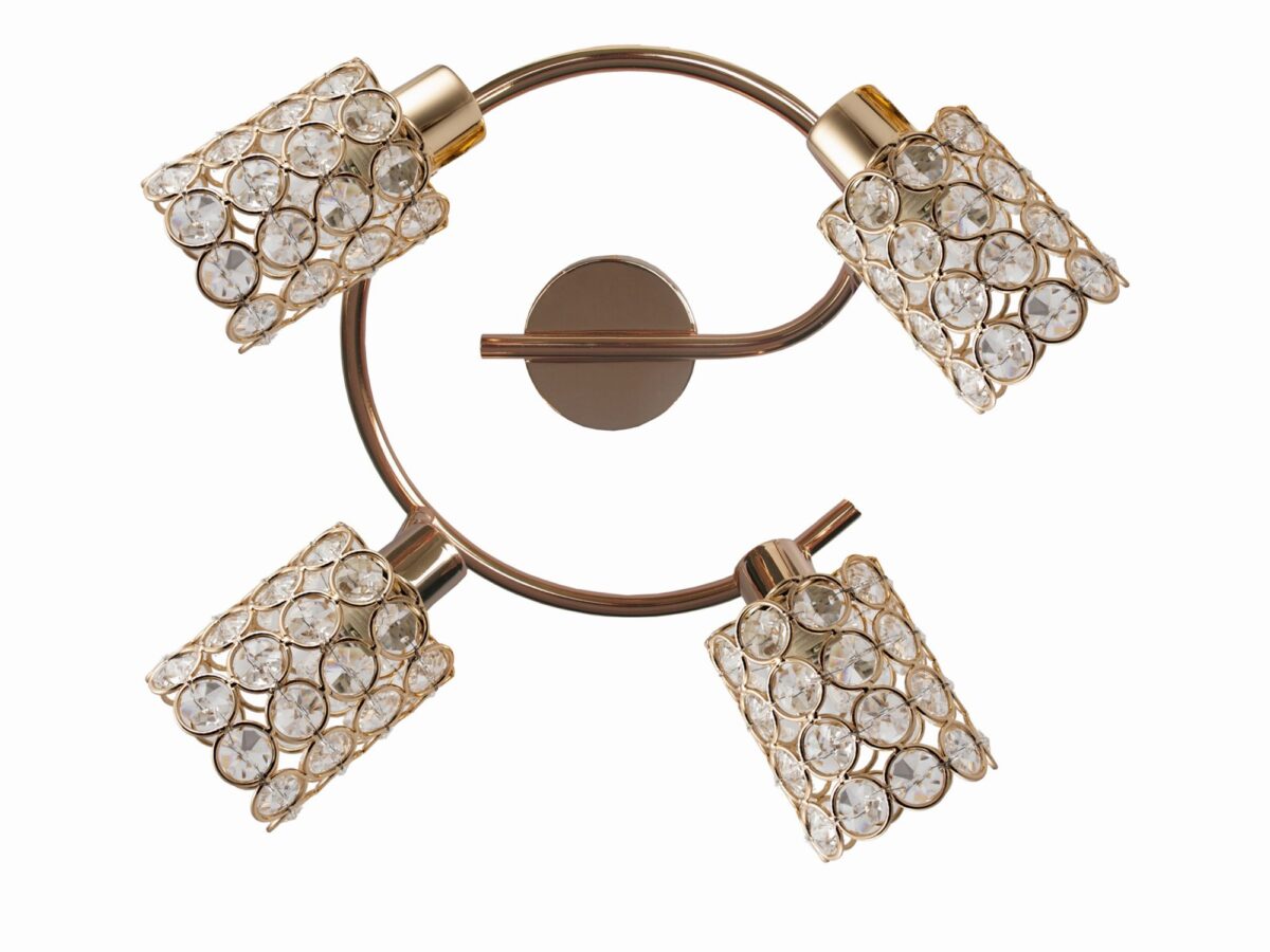 Lampa sufitowa Evadia spiralna mosiądz 4 × G9