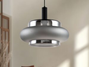 Miniaturka 4 - Lampa wisząca Evodino ze szklanym kloszem 40 cm E27 – zdjęcie 5