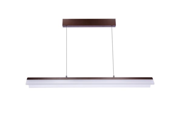 Lampa wisząca LED Feledela brązowa 4000 K na białym tle