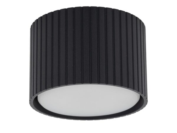 Czarny spot Ferro Downlight GX53 na białym tle
