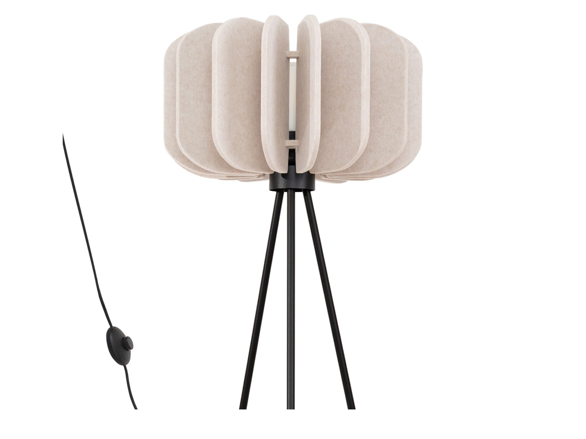 Beżowa filcowa lampa podłogowa Elaria – packshot