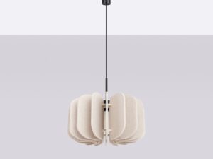 Miniaturka 1 - Filcowa lampa wisząca Elaria 45 cm w aranżacji wnętrza