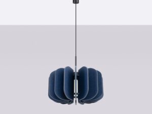 Miniaturka 7 - Filcowa lampa wisząca Elaria 45 cm granatowy na jasnym tle