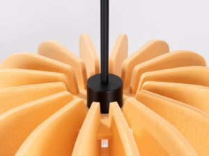 Miniaturka 17 - Filcowa lampa wisząca Elaria 45 cm żółty – widok od dołu