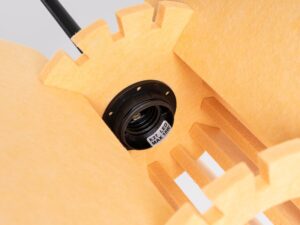 Miniaturka 19 - Filcowa lampa wisząca Elaria 45 cm żółty – oprawka i mocowanie płatów