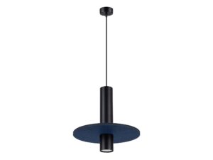 Miniaturka 7 - Filcowa lampa wisząca Merovia 30 cm granatowy / czarny na białym tle