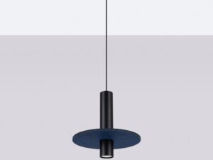 Miniaturka 8 - Filcowa lampa wisząca Merovia 30 cm granatowy / czarny na jasnym tle