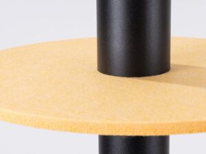 Miniaturka 22 - Filcowa lampa wisząca Merovia 30 cm żółty / czarny – filcowy dysk w zbliżeniu