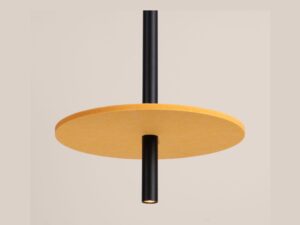 Miniaturka 17 - Filcowa lampa wisząca Velsora 30 cm żółty-czarny – detal filcowego talerza