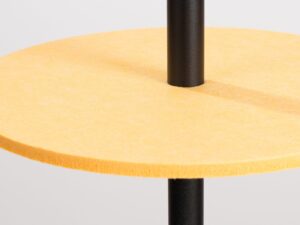 Miniaturka 18 - Filcowa lampa wisząca Velsora 30 cm żółty-czarny – detal krawędzi filcowego talerza