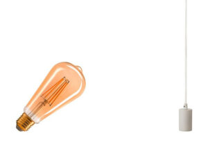 Miniaturka 1 - Fitu Lamp Set E27 biały 2500 K, lampa wisząca – zdjęcie producenta