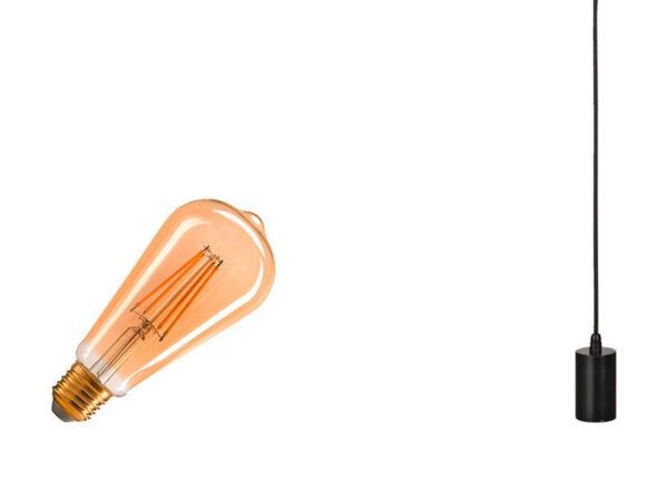 Fitu Lamp Set E27 czarny 2500 K, lampa wisząca – zdjęcie producenta