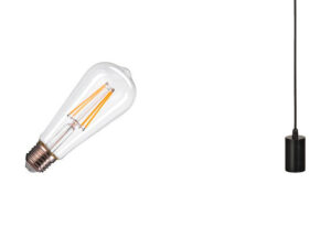 Miniaturka 2 - Fitu Lamp Set E27 czarny 2700 K, lampa wisząca – zdjęcie producenta