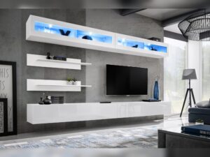 Miniaturka 3 - Meblościanka Flavero I2 biały połysk LED – drugi widok