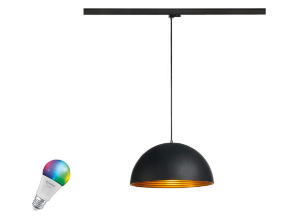 Lampa wisząca Forchini M 40 Smart Set czarno-złota 40 cm