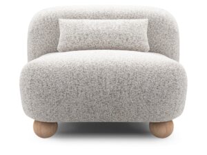 Miniaturka 6 - Fotel Avelora 100 cm na białym tle – widok z przodu