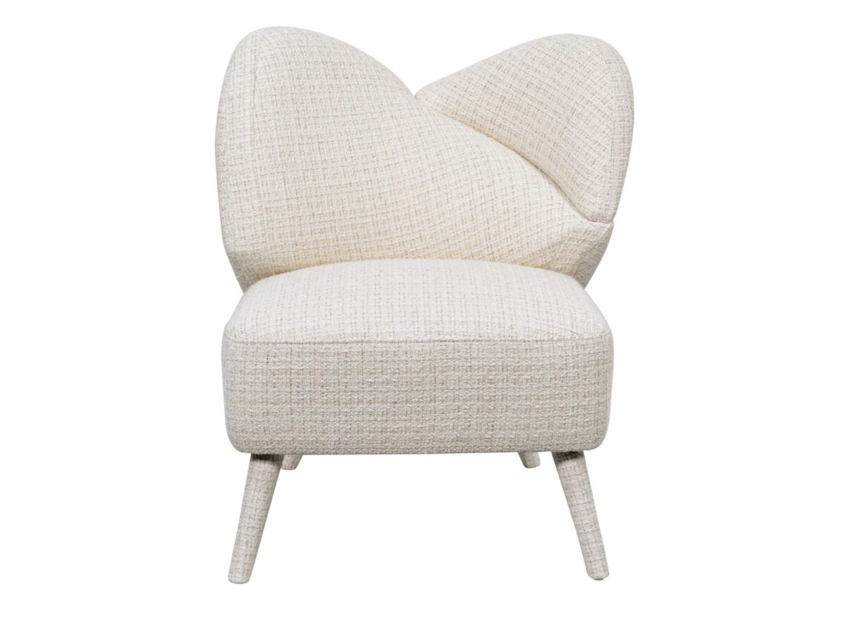 Fotel wypoczynkowy beżowy boucle 76 cm – Edinburgh