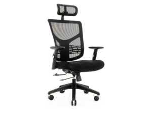 Miniaturka 4 - Fotel ergonomiczny ERGOFLY STAR-E czarny na białym tle