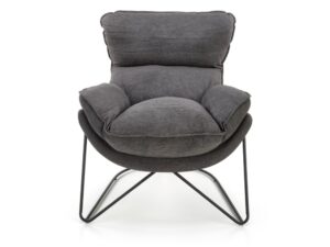 Miniaturka 1 - Fotel welurowy Nexor 75 cm szary – zdjęcie 2
