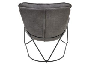 Miniaturka 3 - Fotel welurowy Nexor 75 cm szary – zdjęcie 4