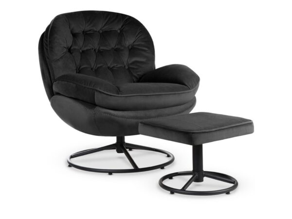 Fotel obrotowy tapicerowany Velario 83 cm