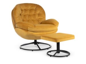 Miniaturka 2 - Fotel obrotowy tapicerowany Velario 83 cm – zdjęcie 3