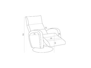 Miniaturka 4 - Fotel z elektryczną funkcją relaksu Salvento 72 cm – zdjęcie 5
