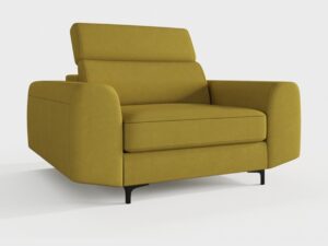 Miniaturka 3 - Fotel tapicerowany Retrella 100 cm w stylu retro – zdjęcie 3