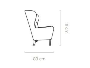 Miniaturka 2 - Wymiary – Fotel wypoczynkowy Taviero 86 cm
